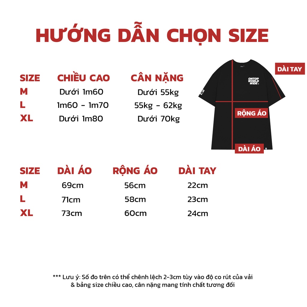 Áo thun tay lỡ form rộng nam nữ màu đen local Brand ONTOP WW - O17-T2