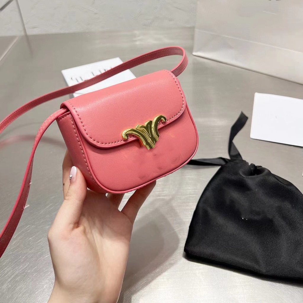 XL7Z CELINE Arc de Triomphe mini box bag nano old flower lock small square bag shoulder messenger bag one to one