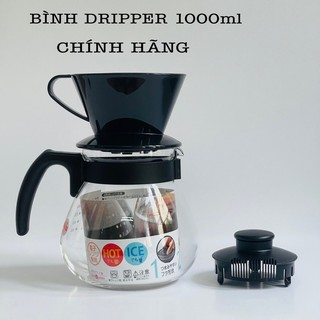 Bình pha cà phê, pha trà.Bình Dripper chính hãng Nhật.Thể tích 1000ml