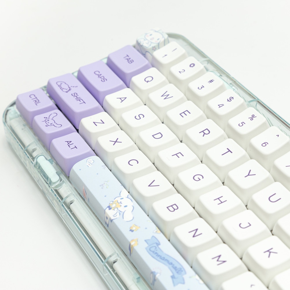 Cinnamoroll Keycaps MDA Profile cô gái dễ thương PBT DYE SUB Bàn Phím Cơ Keycap