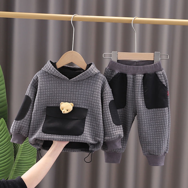 Set Đồ Xuân Thu 2022 Hai Món Gồm Áo Sweater Tay Dài Hợp Thời Trang Cho Bé Trai