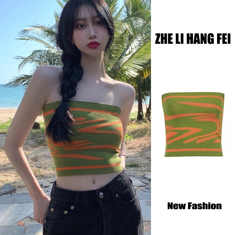 Áo ống ZHELIHANGFEI dệt kim kiểu dáng quyến rũ cho nữ