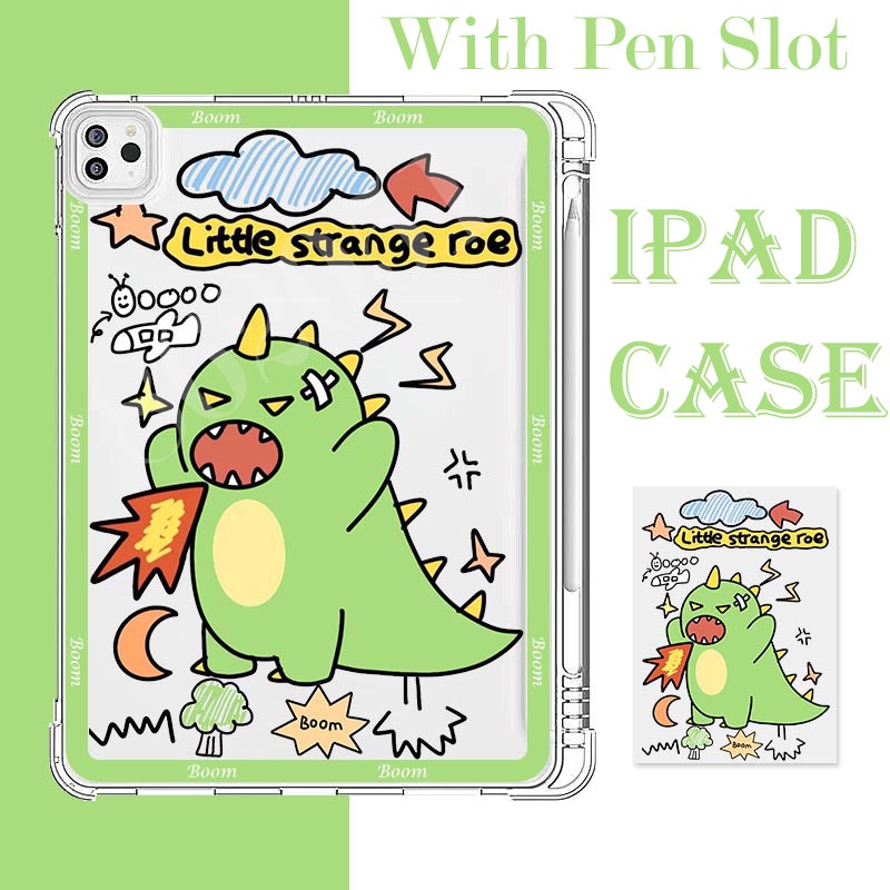 Ốp Máy Tính Bảng TPU Có Khe Đựng Bút Cho iPad gen 9 / gen7 / gen8 / 10.2 Air / 5 Air4 / Air 1 / 2 9.7 / MiNi 1 / 2 / 3 / 4 / 5 / 6 Pro11 / 12.9