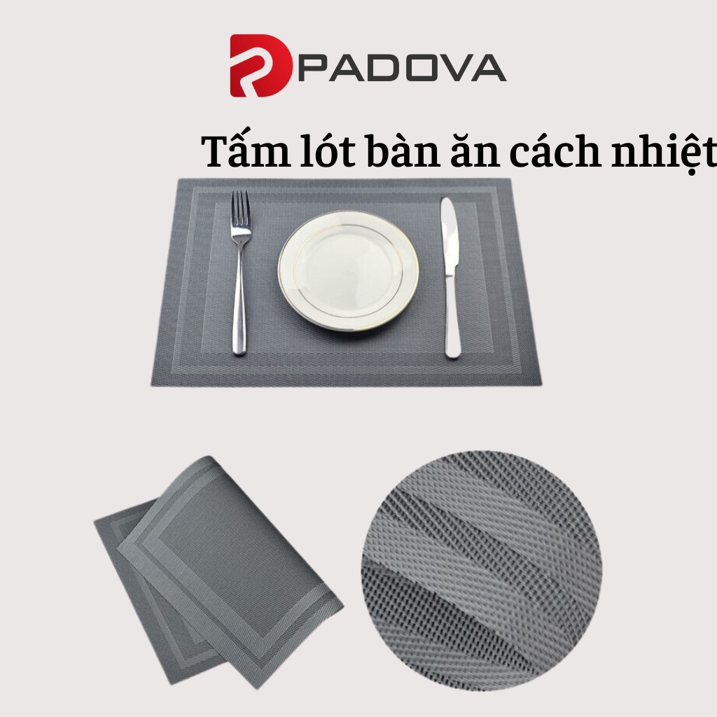 Tấm Lót Bàn Ăn PADOVA Cách Nhiệt, Chống Thấm Nước, Trang Trí 9084