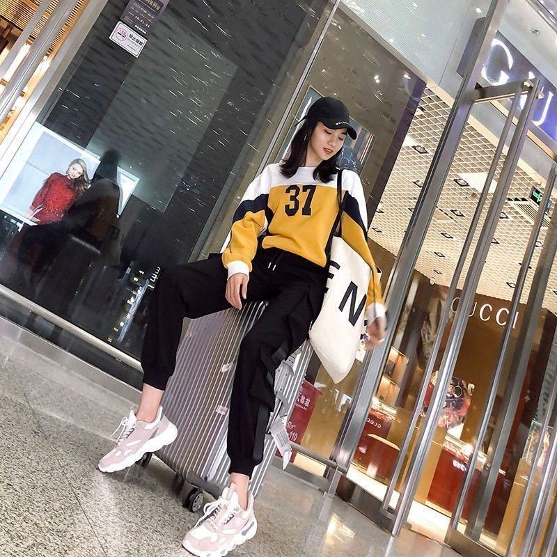 Bộ Đồ Thể Thao Dáng Rộng Phong Cách Hip Hop Đường Phố Hàn Quốc Thời Trang Thu Đông 2022 Cho Nữ