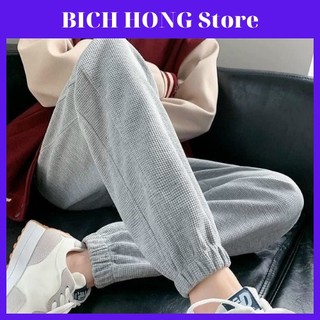 Quần Thun Nam Nữ Jogger Bo Gấu Thể Thao Chất Thun Tổ Ong BH40