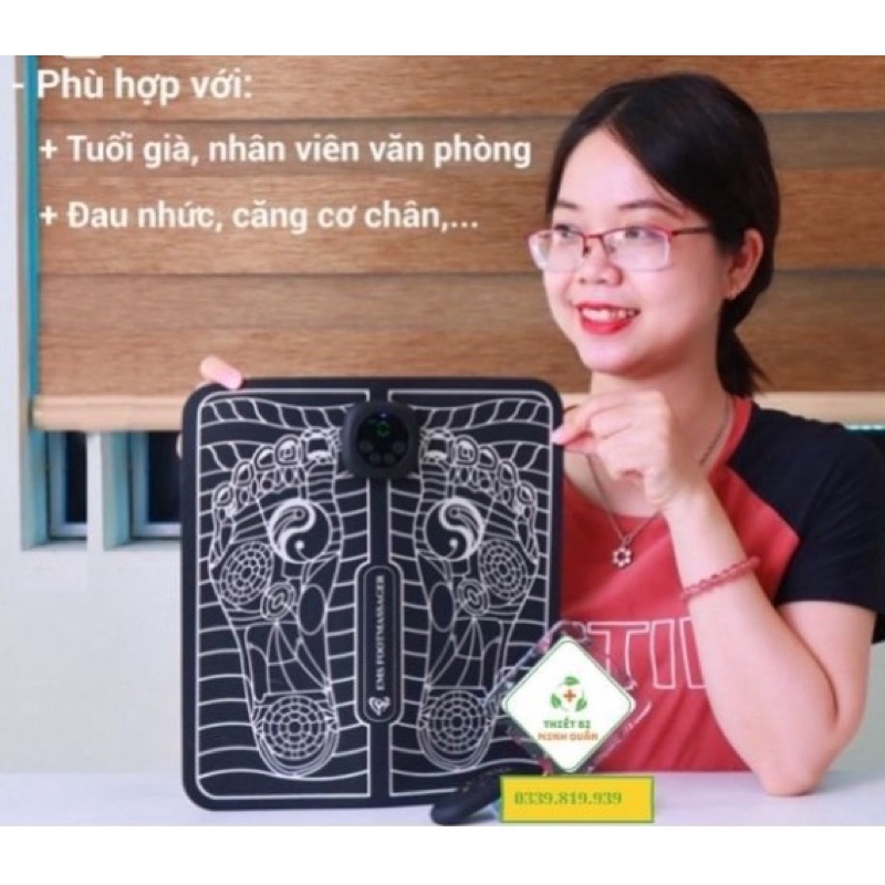 Máy massage bàn chân, Thảm massage chân, Nệm mát xa bàn chân, Máy massage chân EMS HM-C3