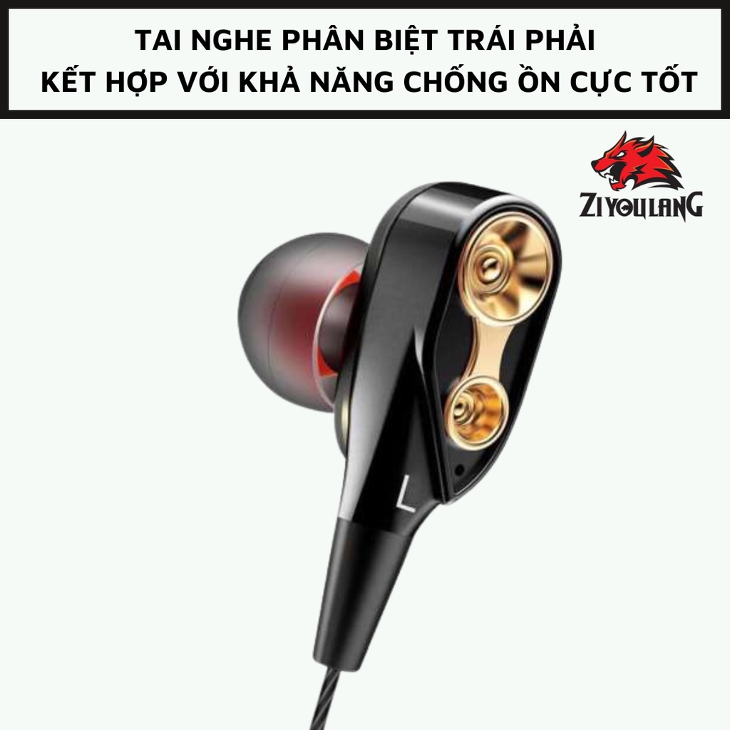 Tai Nghe Có Dây In-Ear CK8 NEW Pro Chống Ồn Cao Cấp, Âm Thanh Hifi Nghe Nhạc Cực Chill