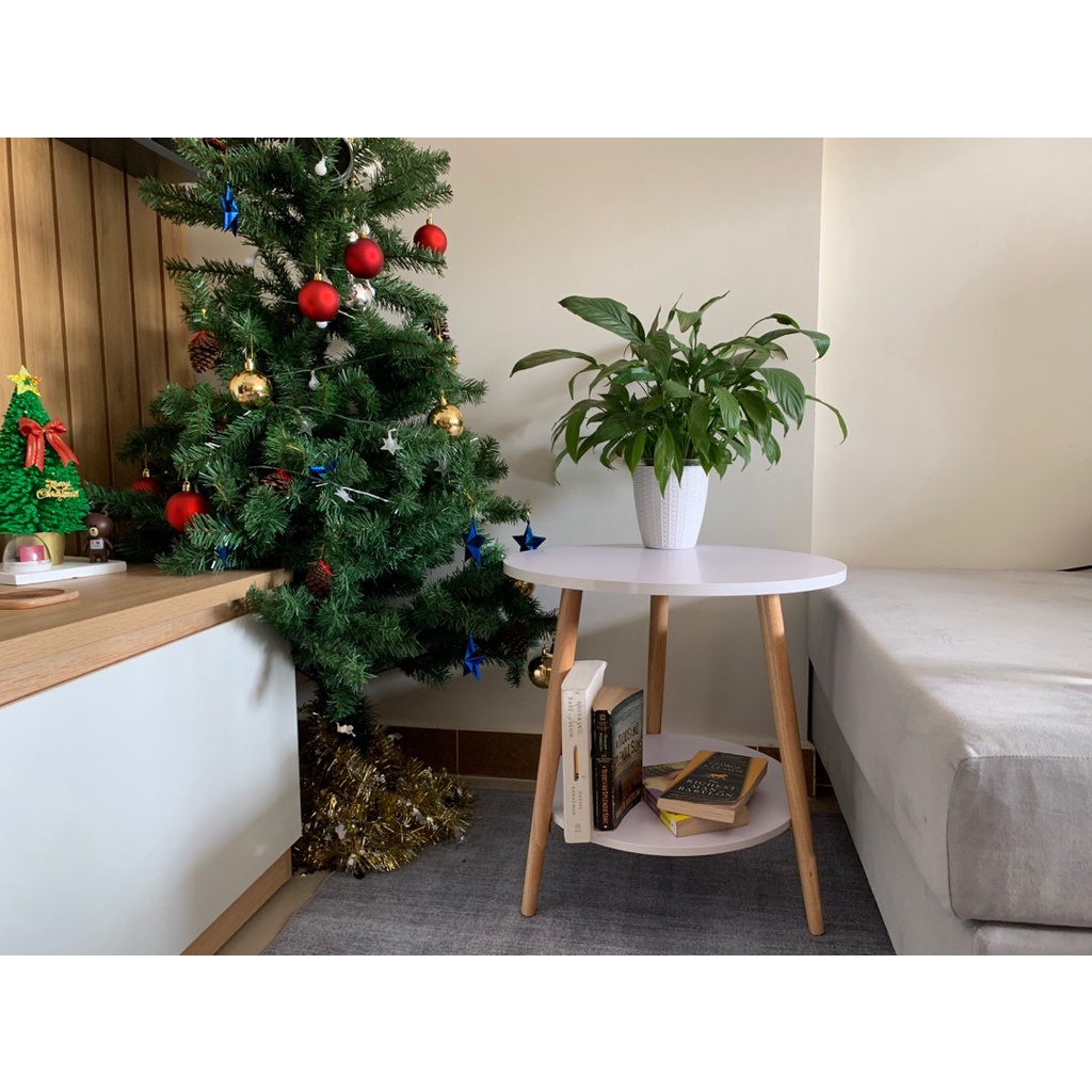 Bàn trà 2 tầng chống nước dễ vệ sinh phù hợp với mọi ghế sofa MEIR, Bàn cafe xinh xắn hiện đại cho spa, nhà hàng A54 | BigBuy360 - bigbuy360.vn