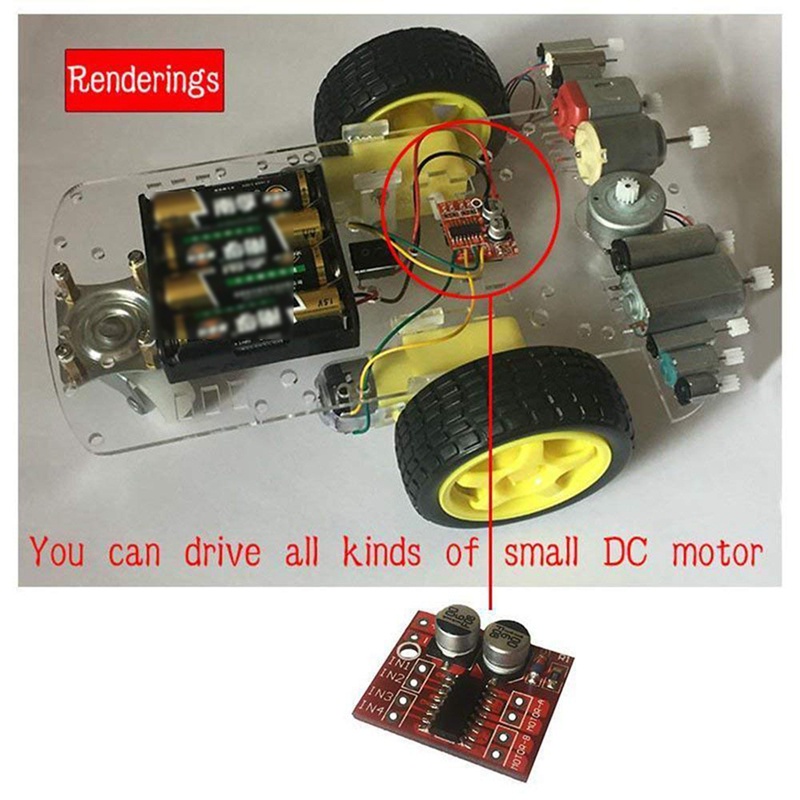 Set 10 Mô-Đun Điều Khiển Động Cơ Bước 2 Chiều DC 1.5A L298N Cho Xe Hơi Thông Minh