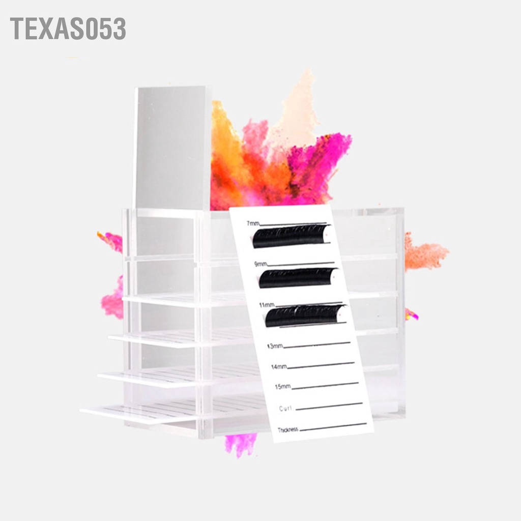 [Hàng HOT] Kệ 5 tầng meca - Hộp mica đựng khay mi Acrylic  Trong suốt Thiết Kế Ngăn Kéo Dụng cụ nối mi【Texas053】