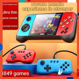 Máy chơi game cầm tay x60 tích hợp 6800 trò chơi mini 3.5 inch psp fc