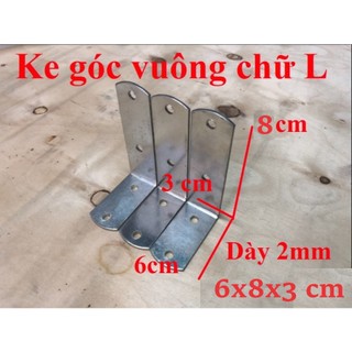 Ke góc vuông INOX chữ L bản rộng 3 cm ( 6x8x3 cm )