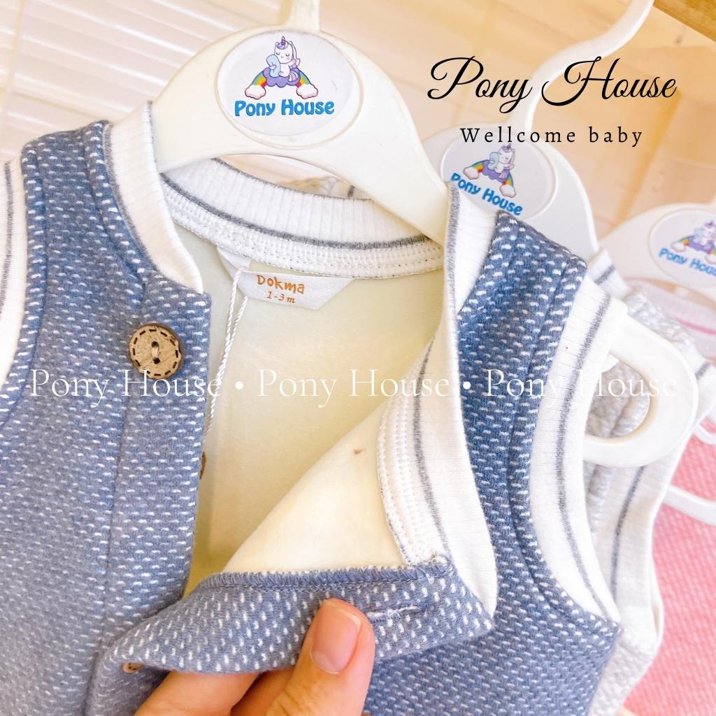 Áo Gile Dokma Nỉ Lót Lông Dày Dặn Cho Bé Trai, Bé Gái Sơ Sinh
