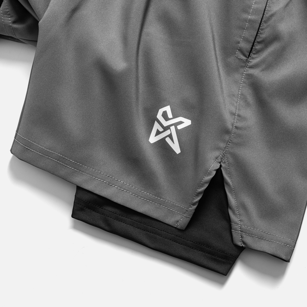 Quần Đùi Thể Thao 2 Lớp Tập Gym Nam KSM Store Thiết Kế Xẻ V, Túi Zip Phù Hợp Chạy Bộ, Bơi Lội Q209A