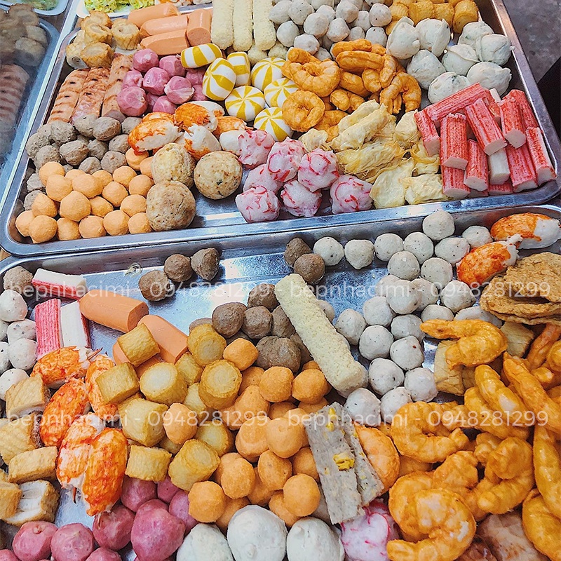 Cá Viên Chiên Mix Đủ Vị - Xiên Que Ăn Vặt, Thả Lẩu - Bếp Nhà CIMI