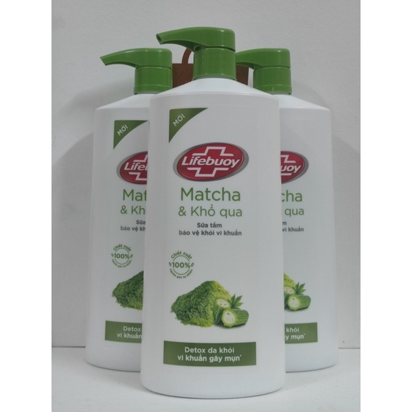 Sữa tắm Lifebuoy Detox Matcha và Khổ qua 800g, Tràm trà và Muối hồng 850g