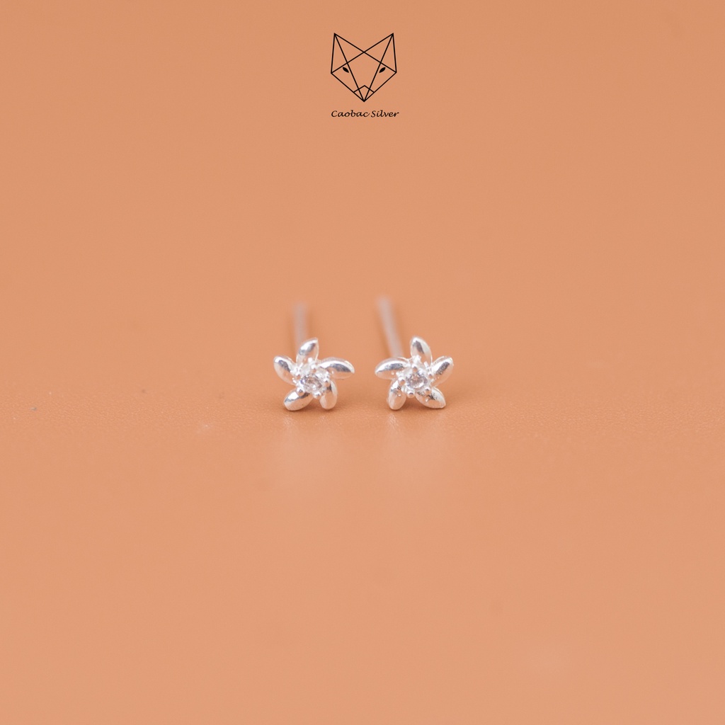 Khuyên Tai Bạc Ta CaoBac Jewellery Thiết Kế Hoạ Tiết Hình Sao Mini Đáng Yêu, Tinh Tế Món Quà Dành Cho Bạn Gái