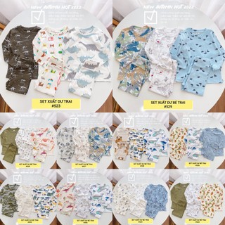 Set 3 bộ vải xuất dư bé trai bé gái