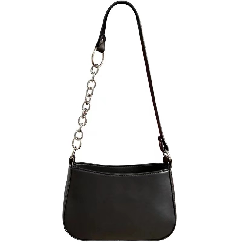 MISCHA Túi Xách Đeo Vai Da PU Màu Đen Phong Cách Âu Mỹ Cho Nữ