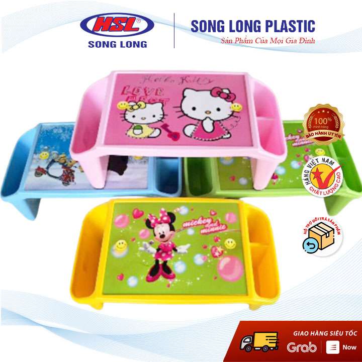 Bàn tập tô màu trẻ em size nhỏ nhựa cao cấp ( màu và hình ngẫu nhiên ) - 2776-Song Long Plastic