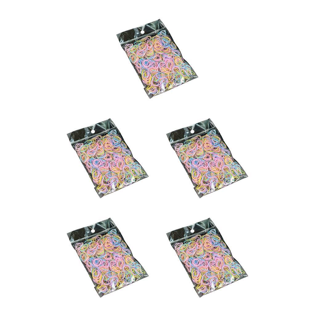 Túi 1 / 2 / 3 / 5 Dây Buộc Tóc Đuôi Ngựa Co Giãn Bằng TPU Dành Cho Bé Gái