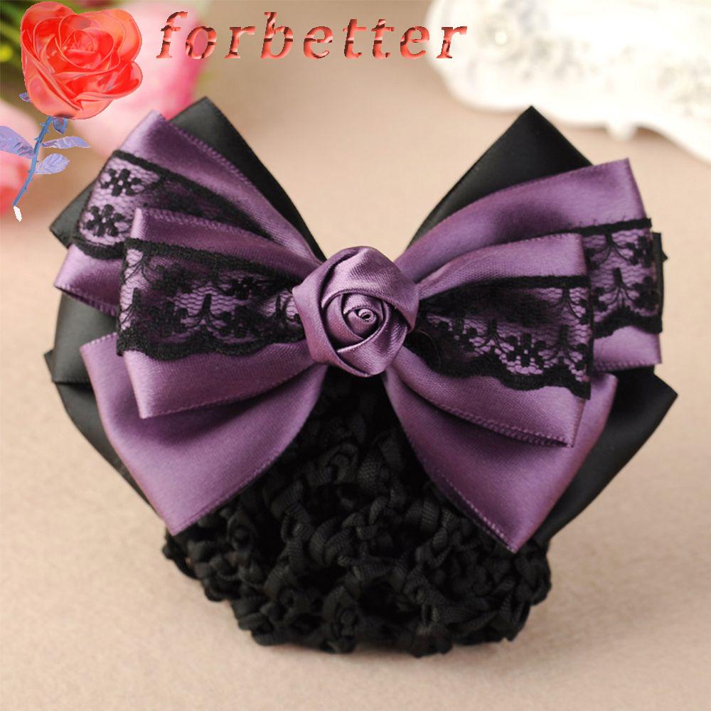 Kẹp tóc phối lưới đính nơ thiết kế thời trang cho nữ