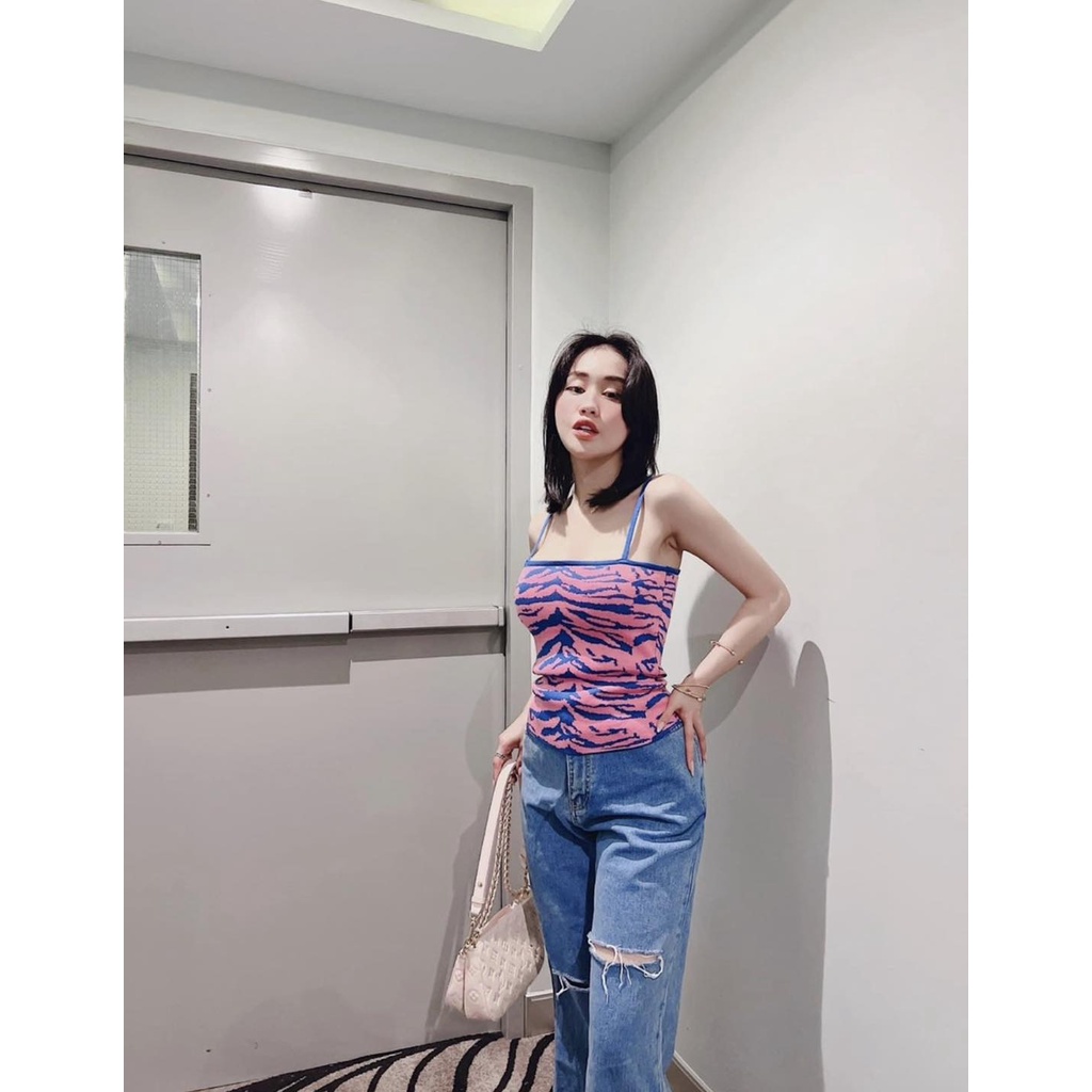 Áo len 2 dây sọc vằn