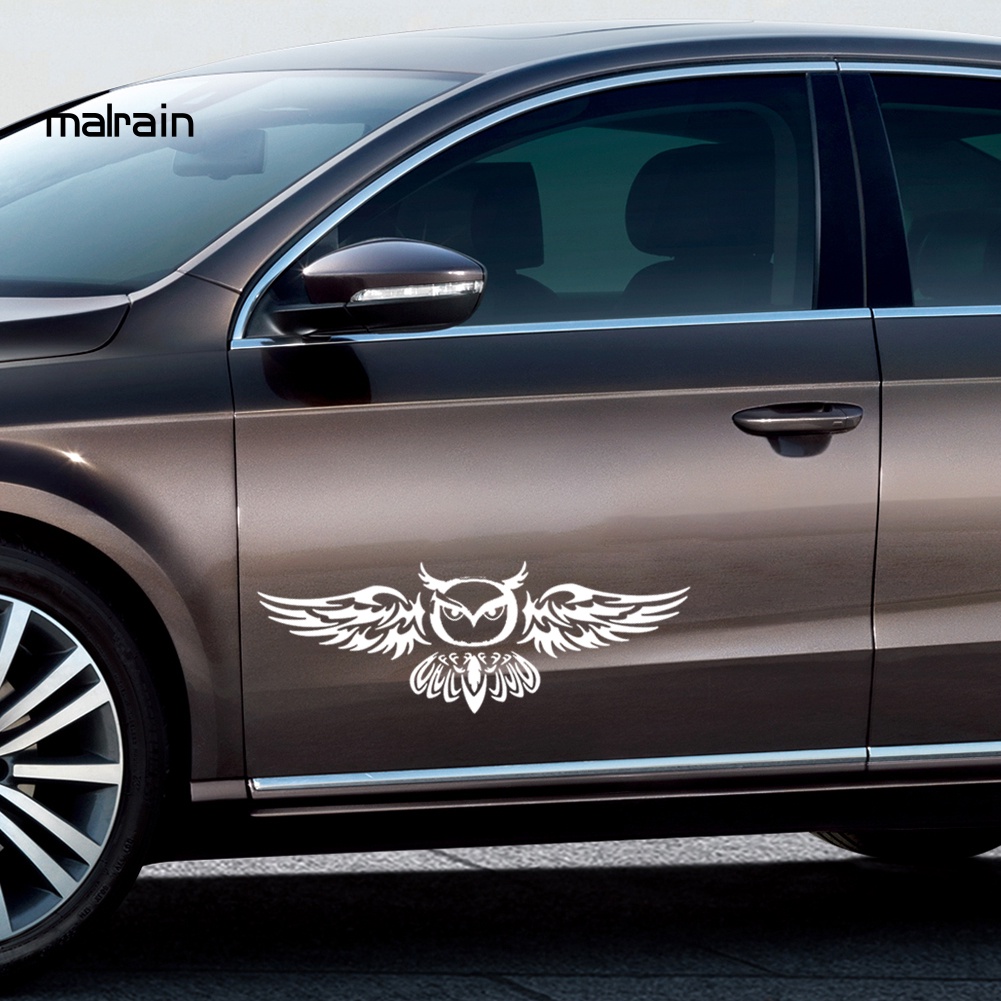 Miếng Dán Trang Trí Cửa Xe Hơi Hình Cú Mèo Chống Thấm Nước S095