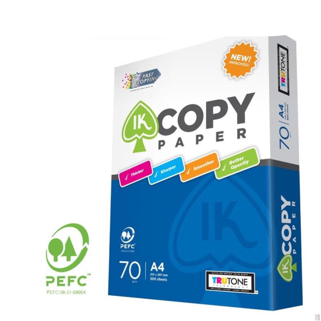 Giấy in photo A4 IK Copy IK-01- ĐỊnh lượng 70 gsm- 500 tờ/ream- chất lượng cao .