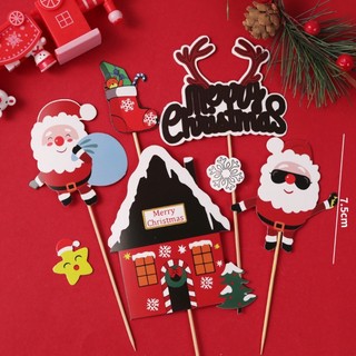 ❤️NEW NOEL❤️trang trí bánh kem set cắm bánh ông già noel đẹp