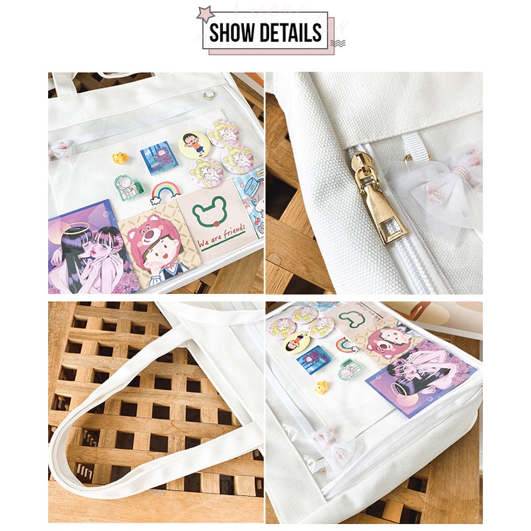 Túi Đeo Chéo Trong Suốt Phong Cách Anime Lolita Nhật Bản