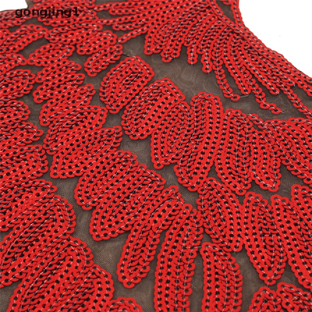 1 Cặp Sticker Ủi Thêu Hình Đôi Cánh Đính Sequin Lấp Lánh