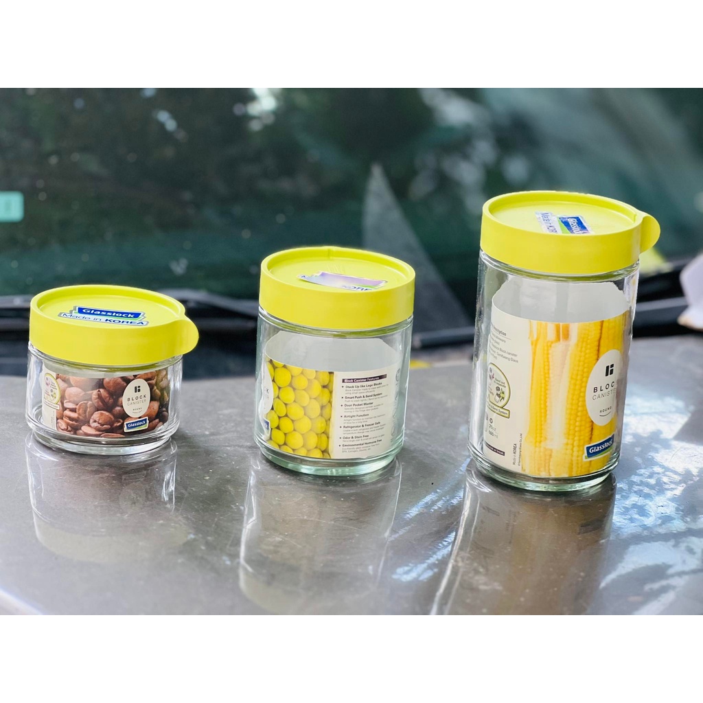 Bộ 3 hộp thủy tinh cường lực đựng gia vị Glasslock IG802 (250ml + 400ml + 600ml)