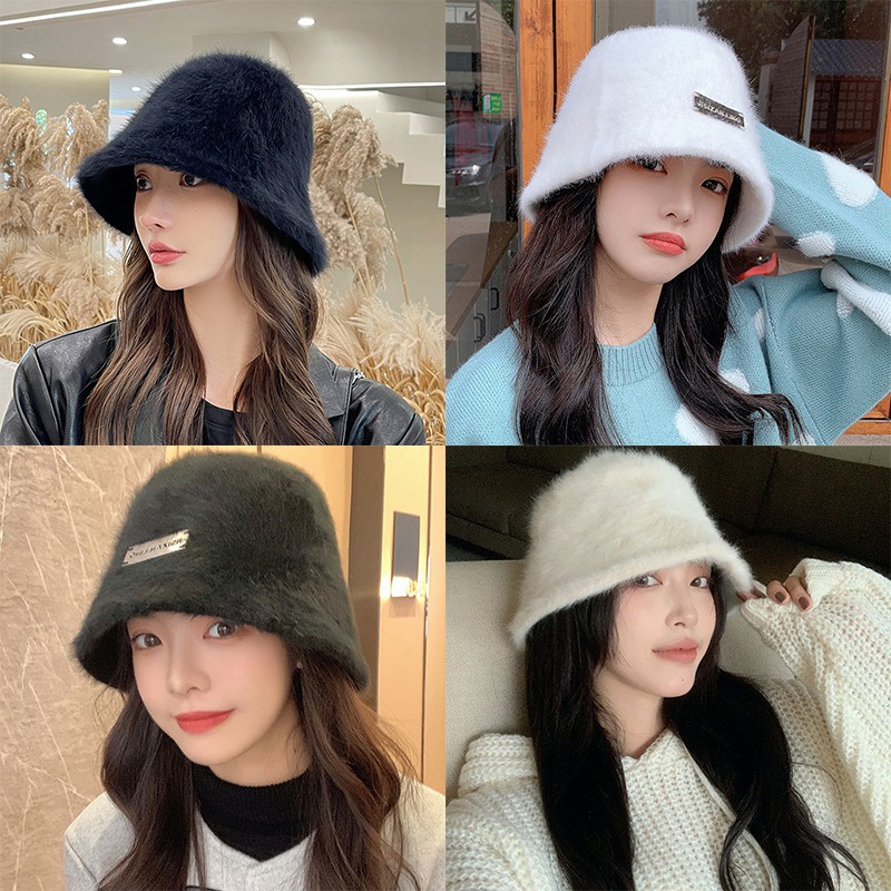 Nón Tai Bèo Giữ Ấm Màu Sắc Đơn Giản Thời Trang Thu Đông Cho Nữ