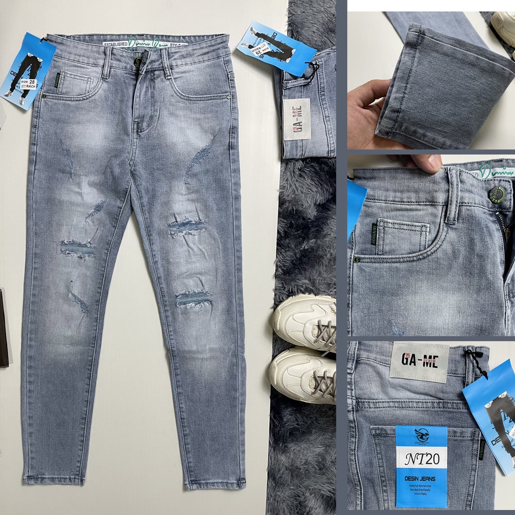 Quần Jean Nam Form Skinny,Chất Liệu Quần jean nam co giãn.Với mẫu ma đa dạng lên Form người chuẩn.Hình Shop tự chụp 100%