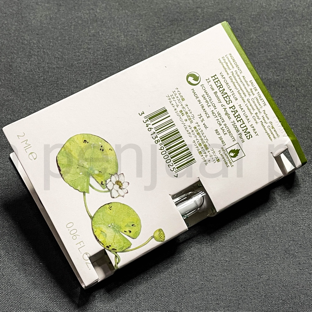 Chai nước hoa trung tính 2ml - Hermes Un Jardin Sur Le Nil