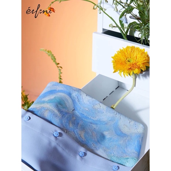 Áo sơ mi xanh Eifini