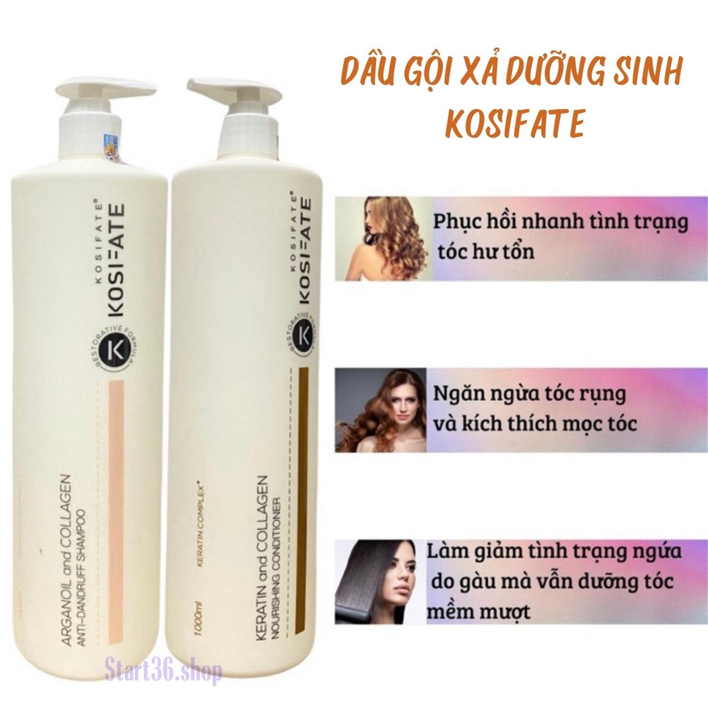 Cặp Dầu Gội Xả 1000ml | Giảm Rụng Tóc,Phục Hồi Tóc Khô Xơ, Hư Tổn ⚜️Hàng Chính Hãng⚜️ CT08