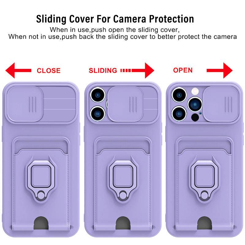 Ốp Điện Thoại Silicon Kèm Ví Đựng Thẻ Và Dây Đeo Sang Trọng Cho iphone 14 13 12 11 Pro Max Plus