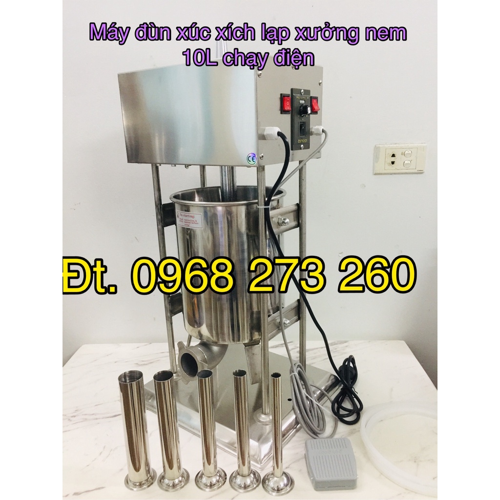 Máy đùn xúc xích công nghiệp 10 lit chạy bằng điện
