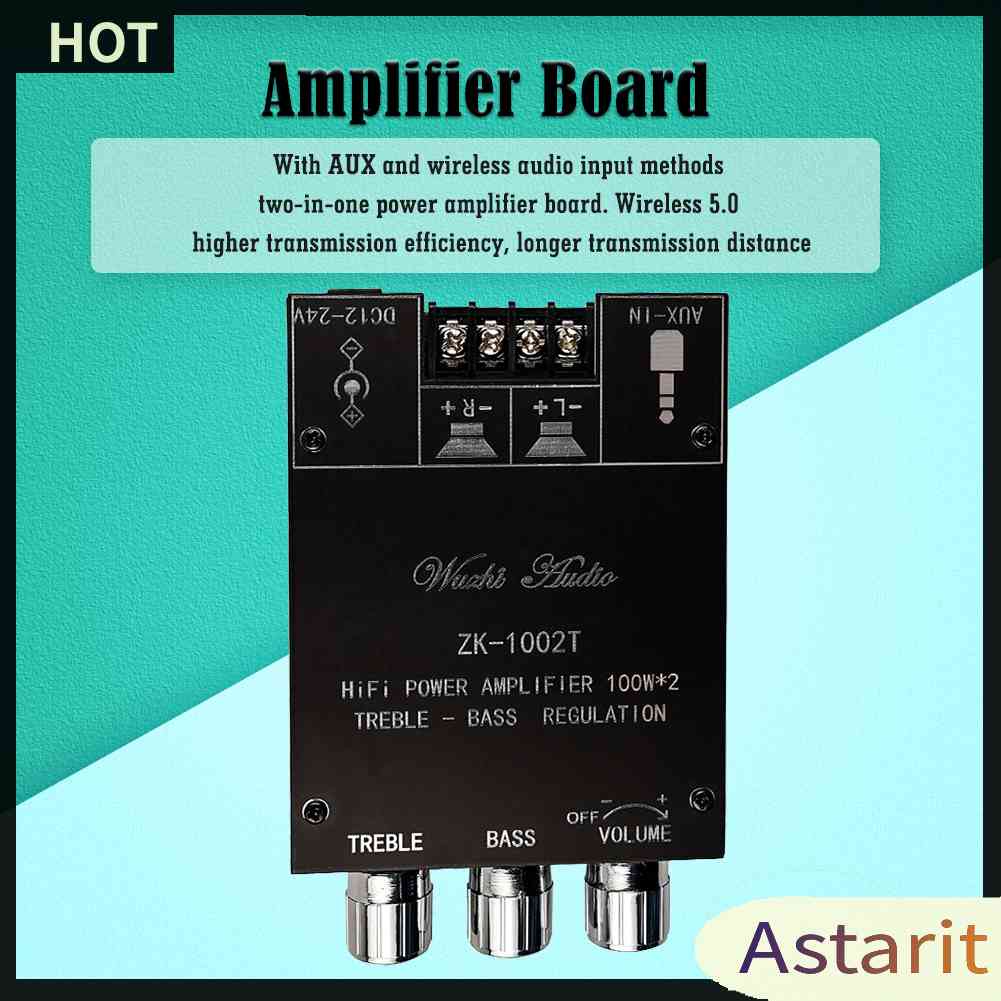 Bảng Mạch Khuếch Đại Âm Thanh ZK-1002T HIFI 2.0 Kênh 100Wx2 Chuyên Dụng