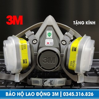 Mặt nạ phòng độc 3M 6200 dùng để chống khí độc, bụi mịn, hóa chất công nghiệp