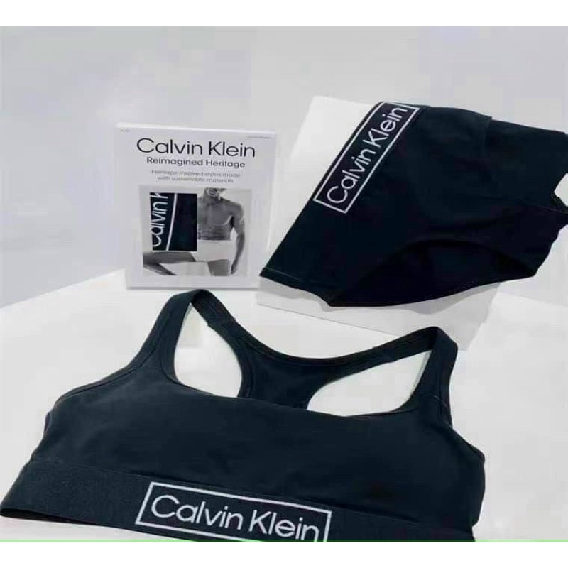 Bộ lót cotton Calvin klein cao cấp, áo có đệm quần full mông sexy gợi cảm