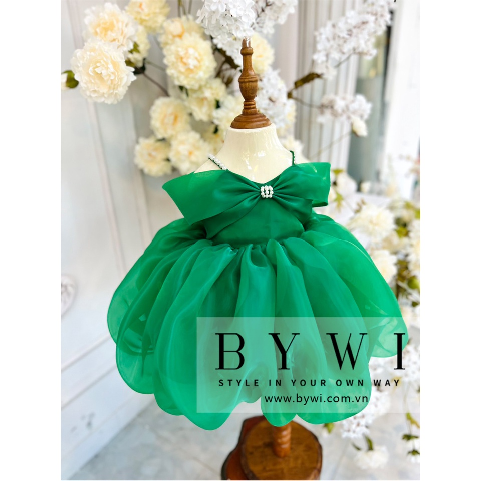 ĐẦM CÔNG CHÚA BÉ GÁI BYWI MẪU TRỄ VAI 2 DÂY TÙNG BÍ - DBG0475