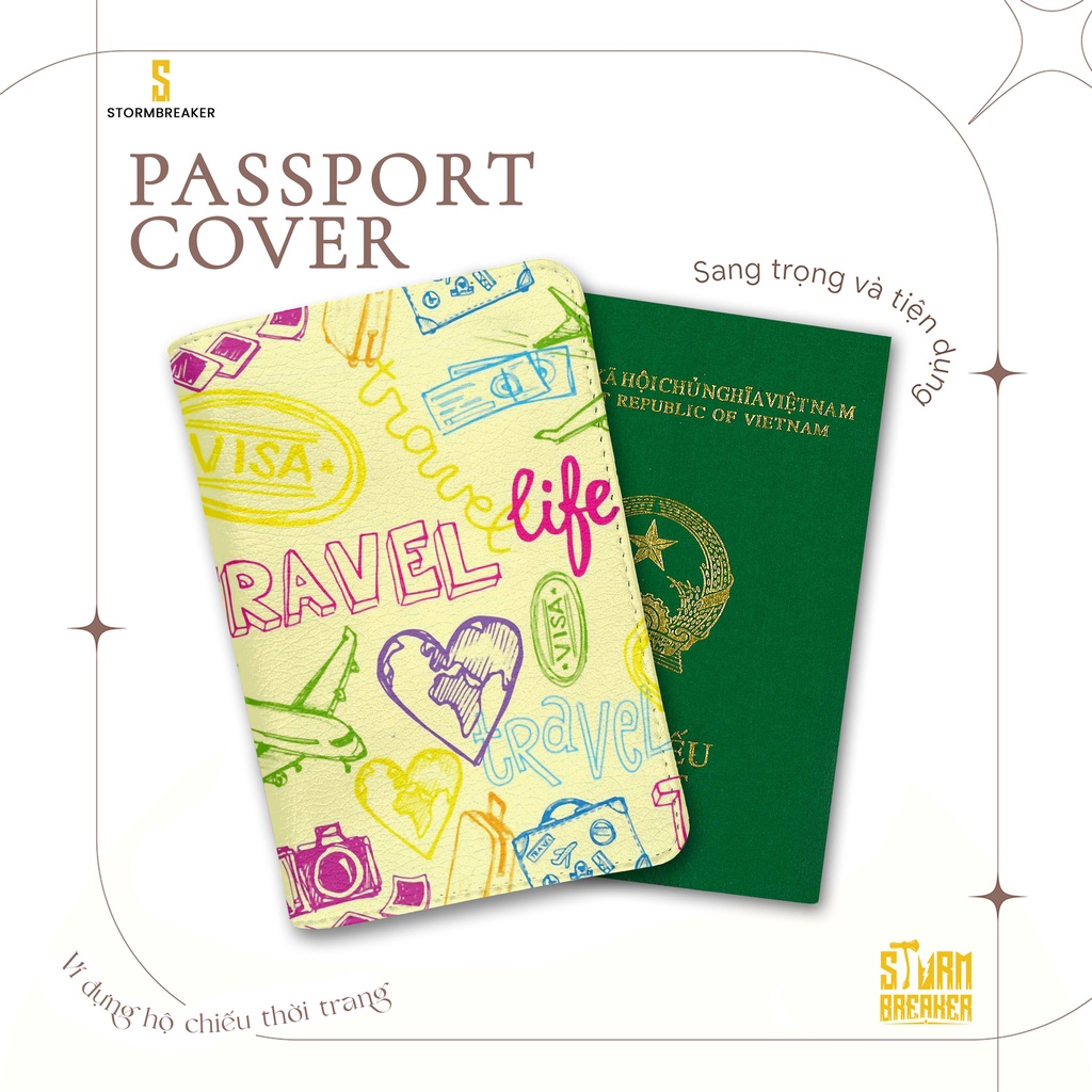 Bao Da Hộ Chiếu / Passport Du Lịch Nam - Nữ ( in tên cá nhân ) TRAVEL LIFE - LT076 STORMBREAKER