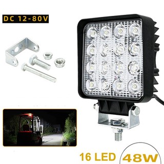 Đèn pha chiếu sáng xe nâng hình vuông 16 led