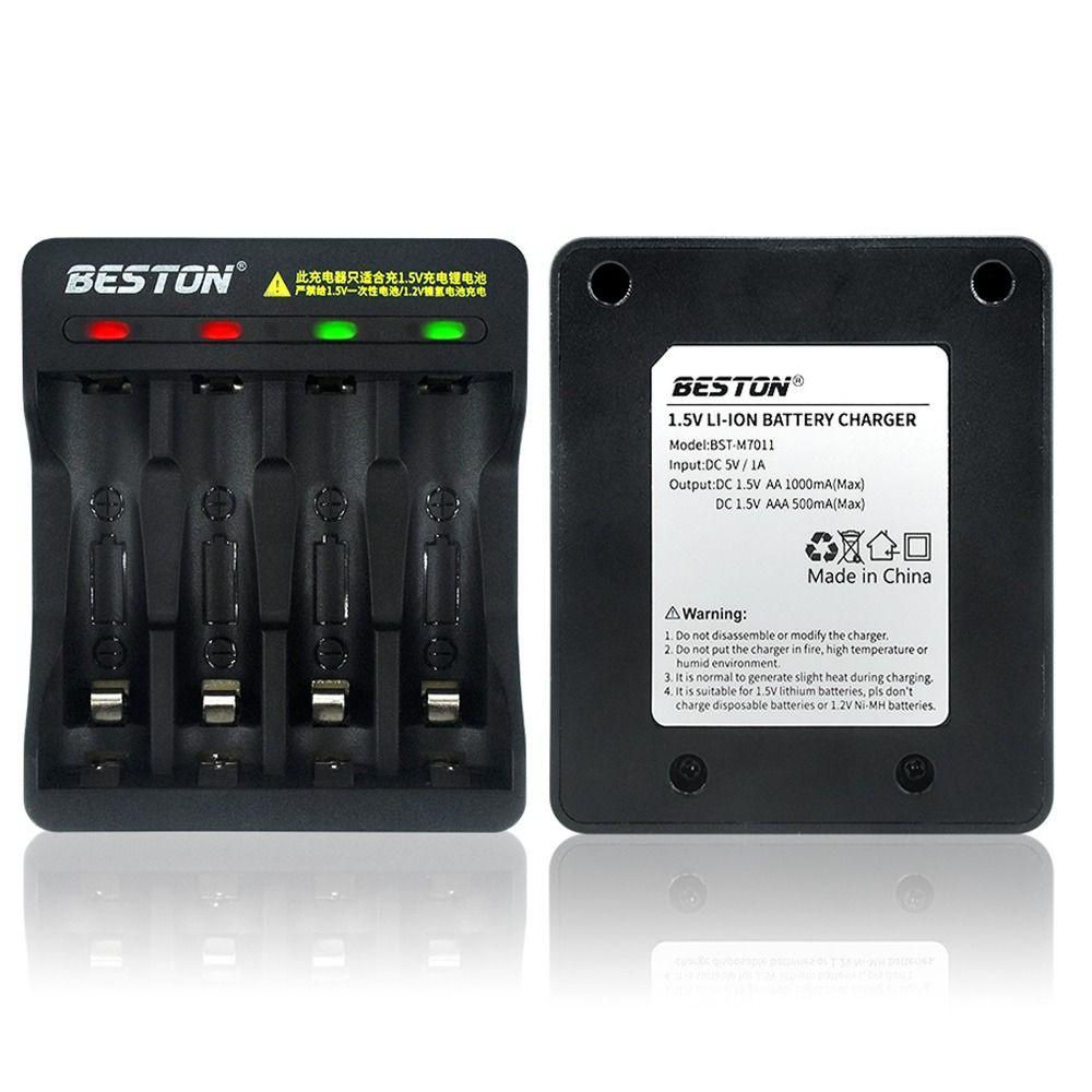 BEBETTERM Cục Sạc Nhanh Thông Minh Có Đèn LED Chỉ Báo Cho Pin AA AAA 1.5V