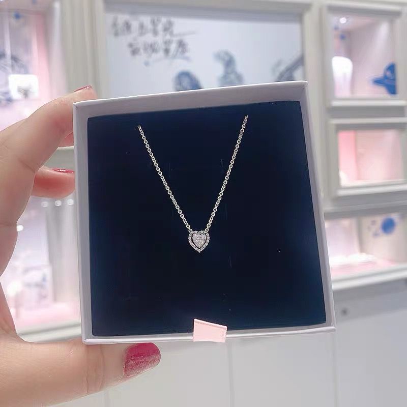 Vòng cổ Bạc Mặt Trái Tim Đính Đá Zircon Thời Trang JP5