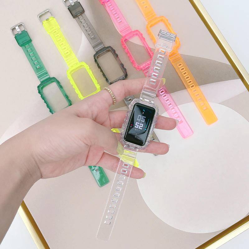 Dây Đeo Silicone Trong Suốt Cho Đồng Hồ Thông Minh Huawei Band 6 7 / Huawei Watch Fit 2 / Honor Band 6 7